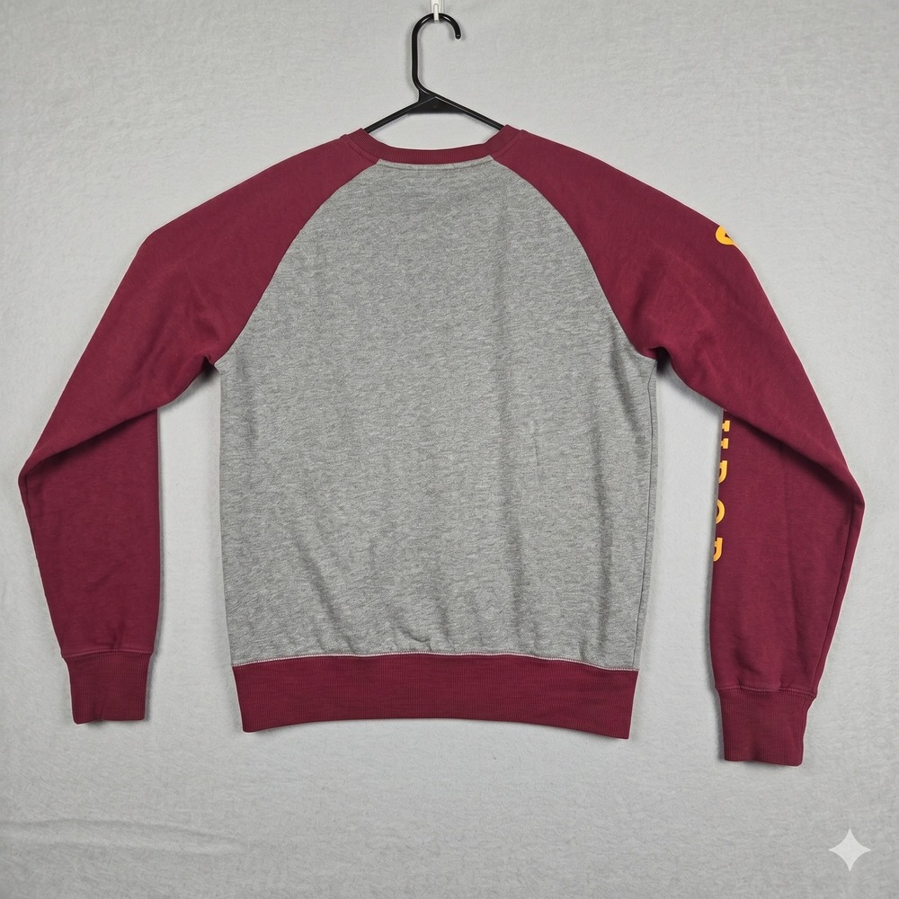 Harry Potter Gryffindor Sweatshirt Universal Studios Grey Maroon Raglan Medium - Picture 3 of 16